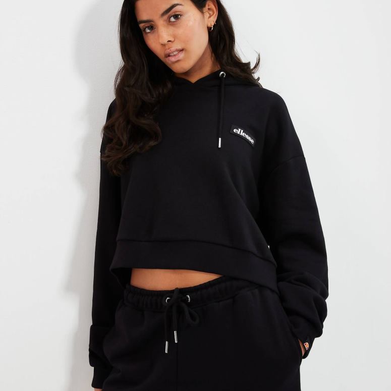 Ellesse Kvinder halo crop hættetrøje J282F21 tøj sort