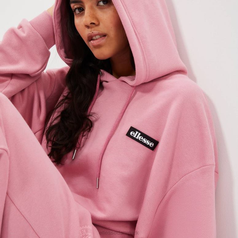 Ellesse Kvinder halo crop hættetrøje J282F22 tøj lyserød