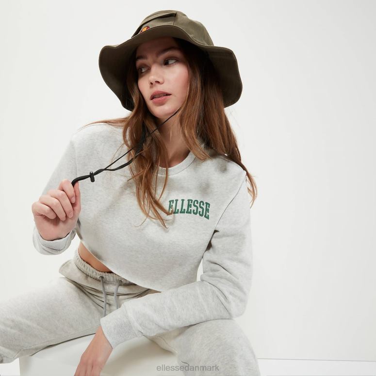 Ellesse Kvinder canleo crop sweatshirt J282F41 tøj lysegrå mergel