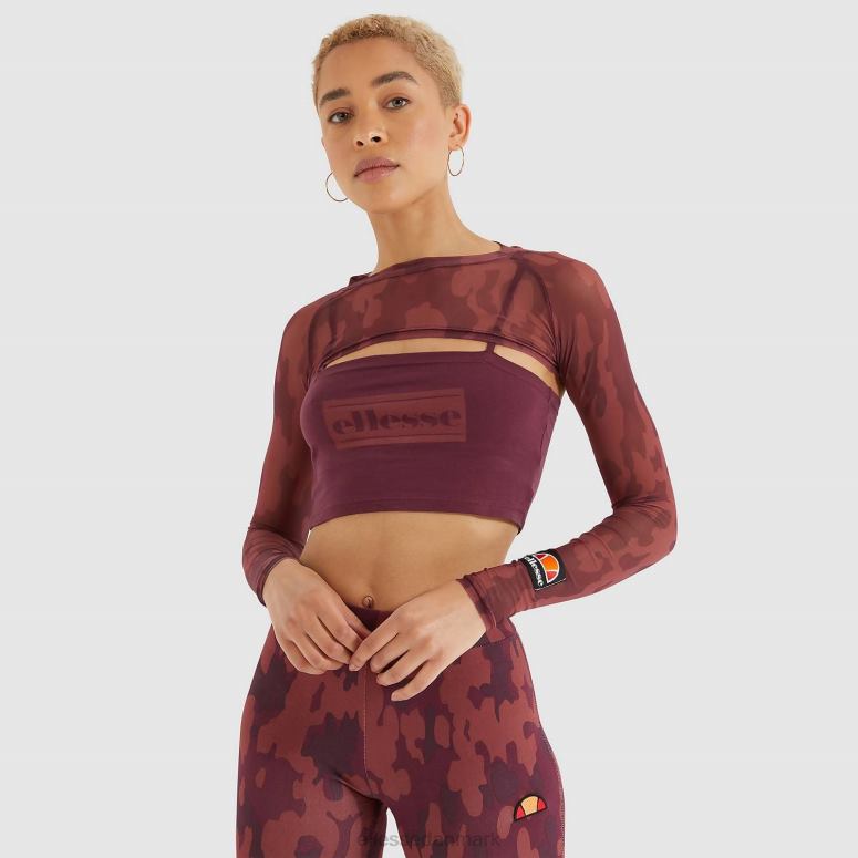 Ellesse Kvinder darol crop t-shirt J282F203 tøj mørke lilla