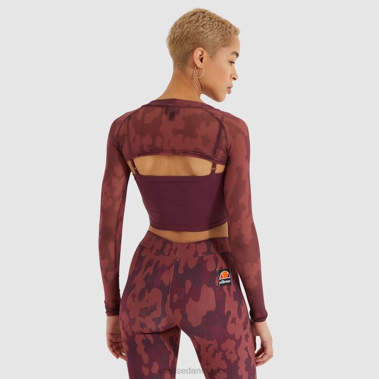 Ellesse Kvinder darol crop t-shirt J282F203 tøj mørke lilla