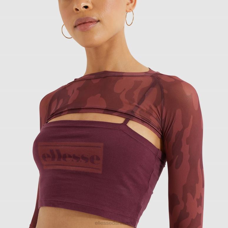 Ellesse Kvinder darol crop t-shirt J282F203 tøj mørke lilla