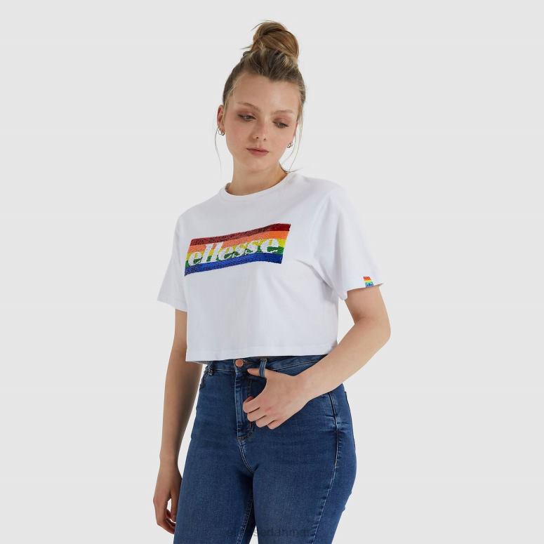 Ellesse Kvinder enhjørning cropped t-shirt J282F210 tøj hvid