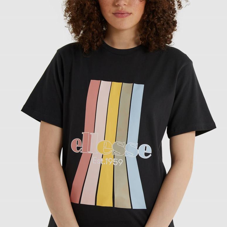 Ellesse Kvinder lavander t-shirt vasket J282F218 tøj sort