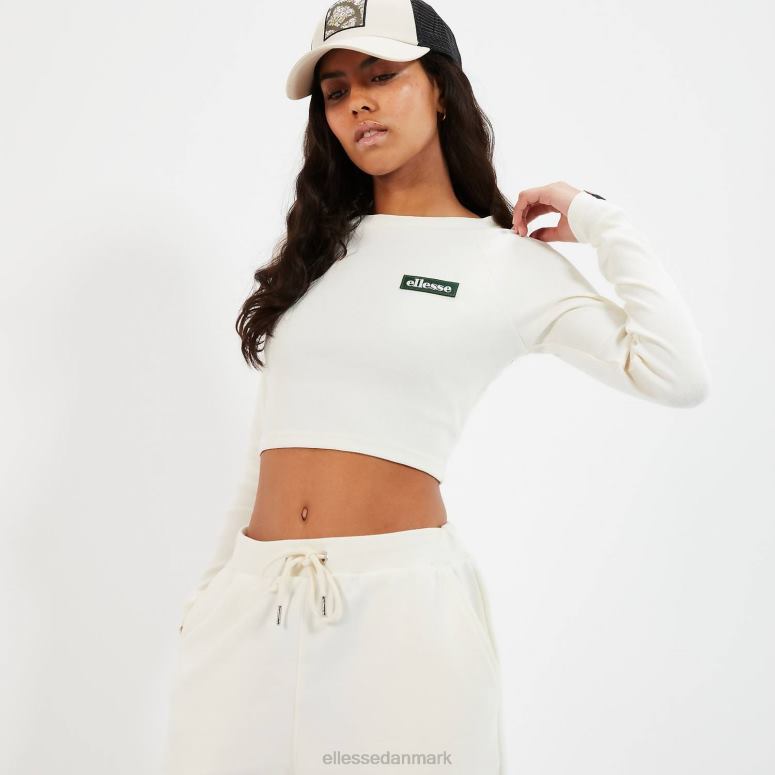 Ellesse Kvinder linny langærmet crop t-shirt J282F92 tøj off white