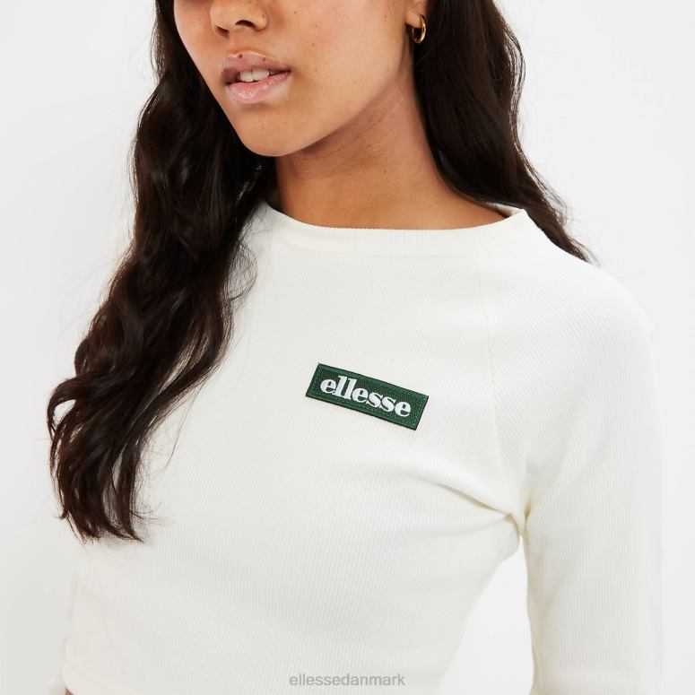 Ellesse Kvinder linny langærmet crop t-shirt J282F92 tøj off white