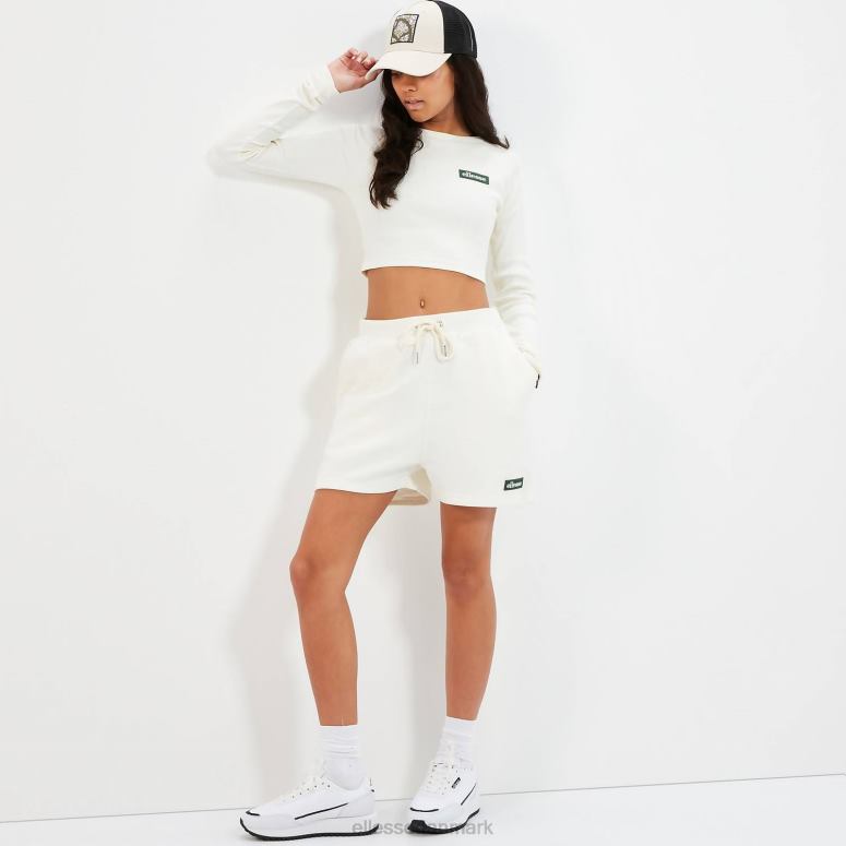 Ellesse Kvinder linny langærmet crop t-shirt J282F92 tøj off white