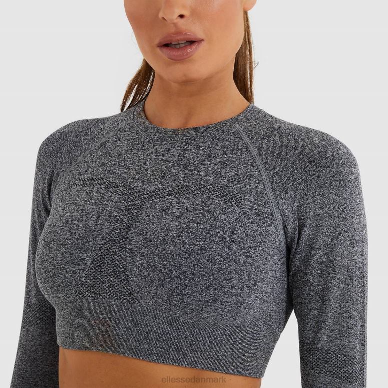Ellesse Kvinder vamp ls cropped t-shirt J282F201 tøj mørkegrå mergel