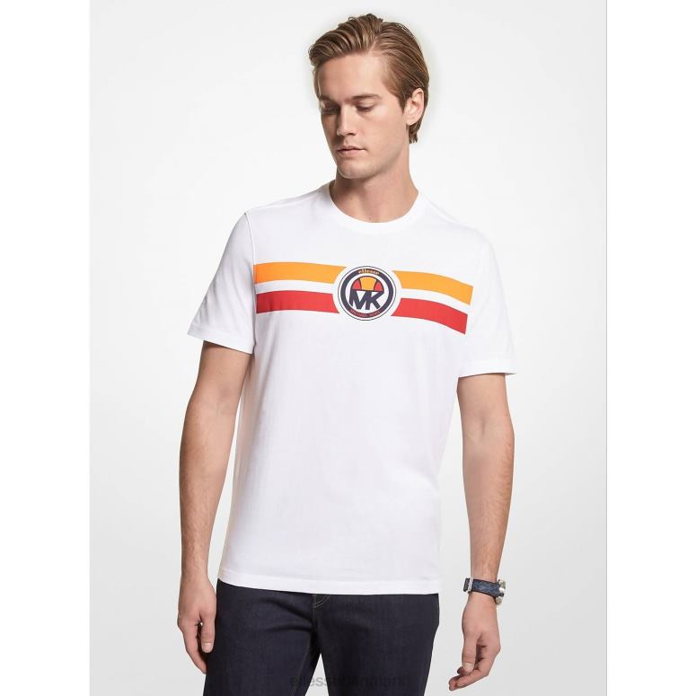 Ellesse Mænd mk stribet t-shirt i bomuld J282F393 tøj logo