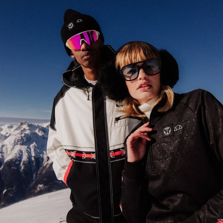Ellesse unisex morgenland skijakke J282F9 tøj sort hvid